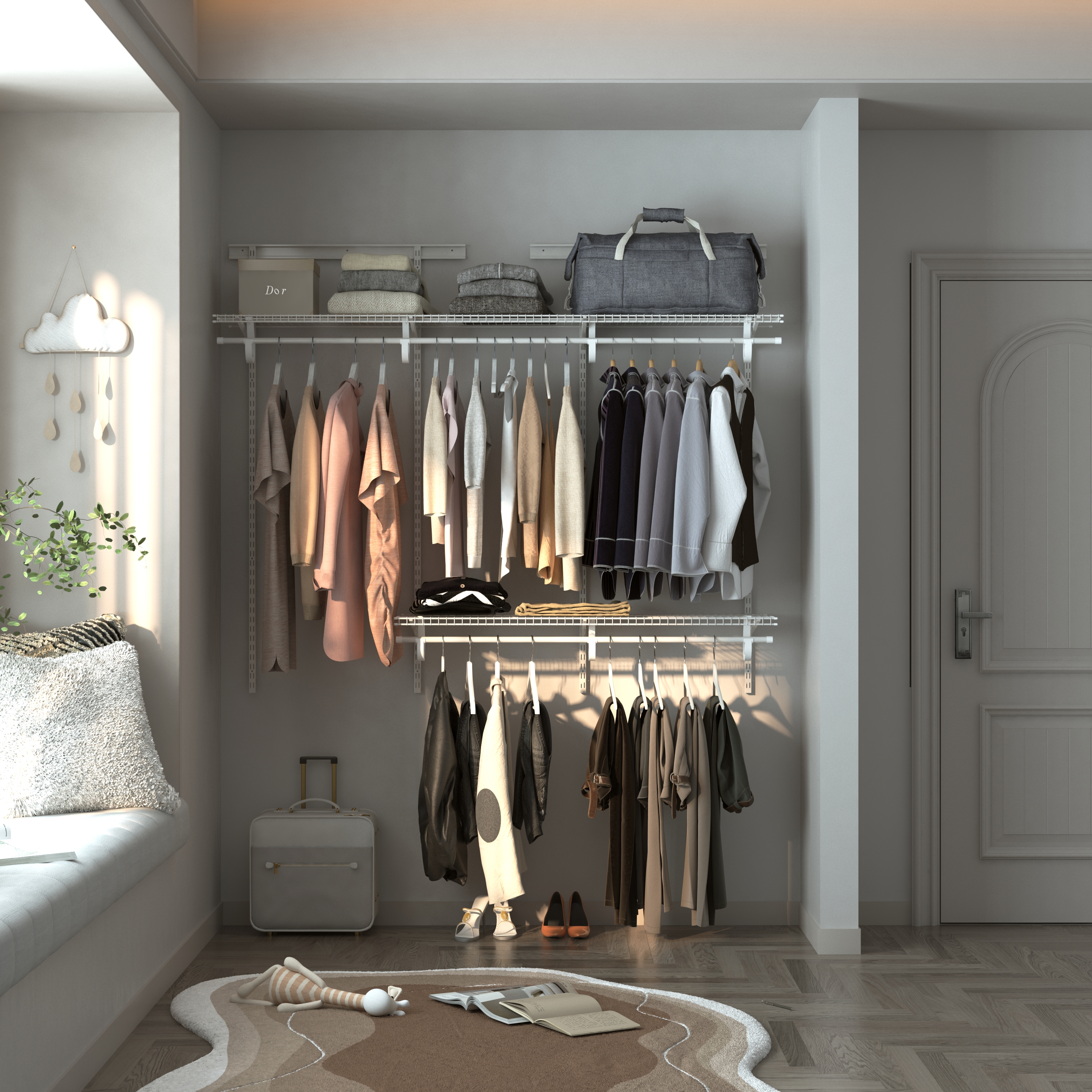 Hindi Katumbas na Kalidad at Karamihan sa mga Wire Closet Shelving na may Clothes Rods