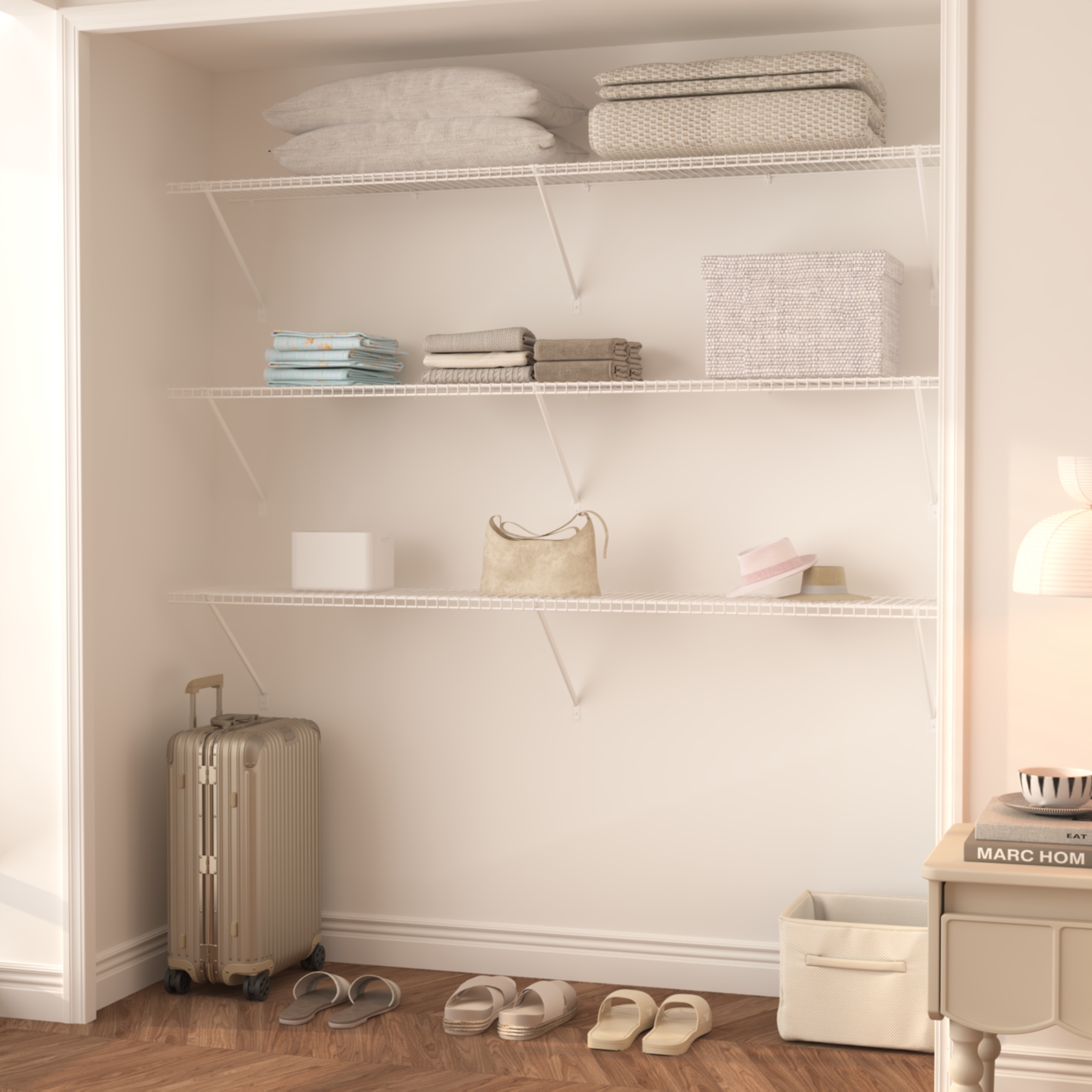 CLOSETART FA612 Metal Wire Shelf Walkin Closet Systems Storage Wardrobe Organizer 6'