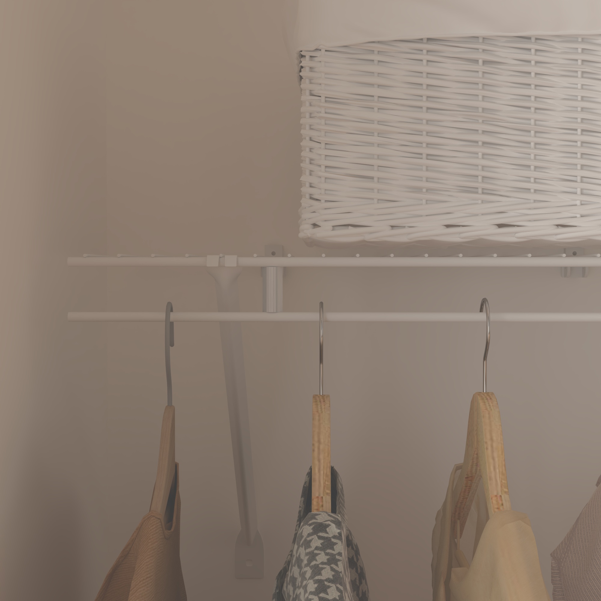 Affordable Walk in Closet Systems Shelf and Rod Metal Wire Shelf Closet Organizer Storage Wardrobe