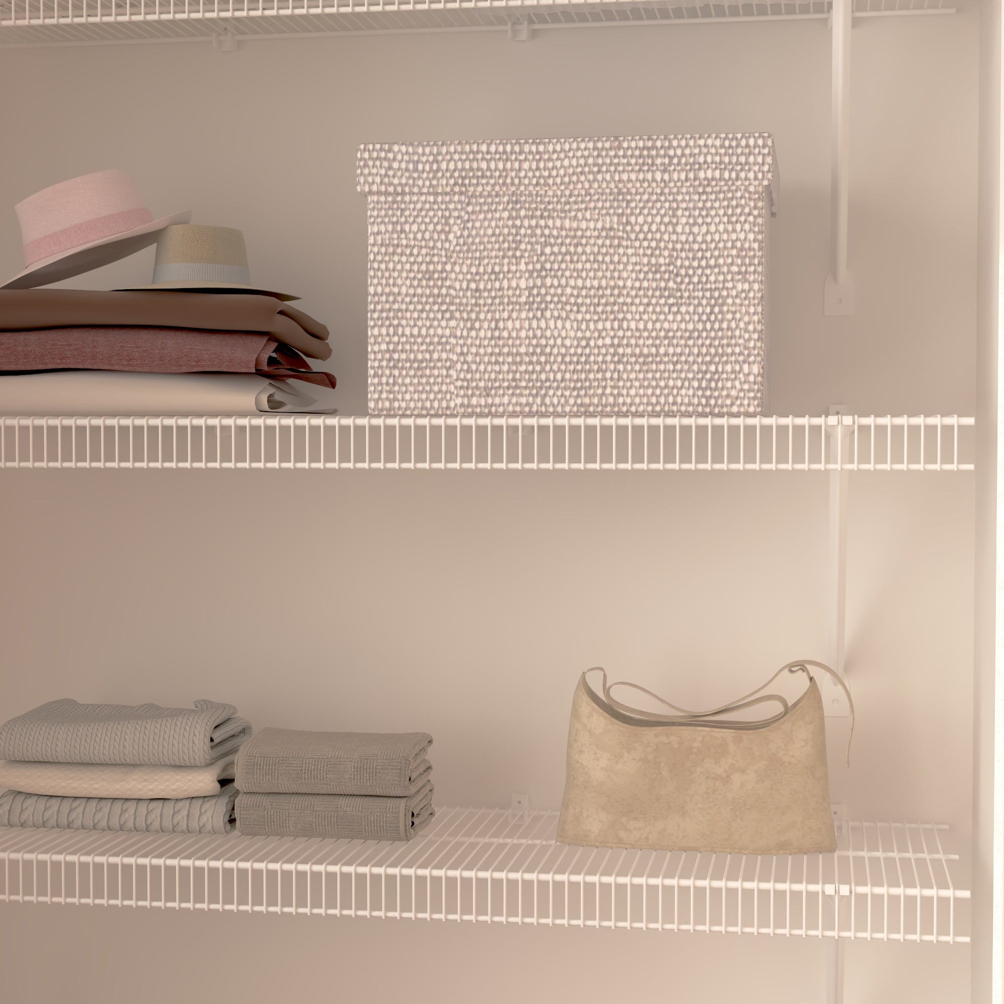 Affordable Walk in Closet Systems Tight Mesh Metal Wire Shelf Closet Organizer Storage Wardrobe
