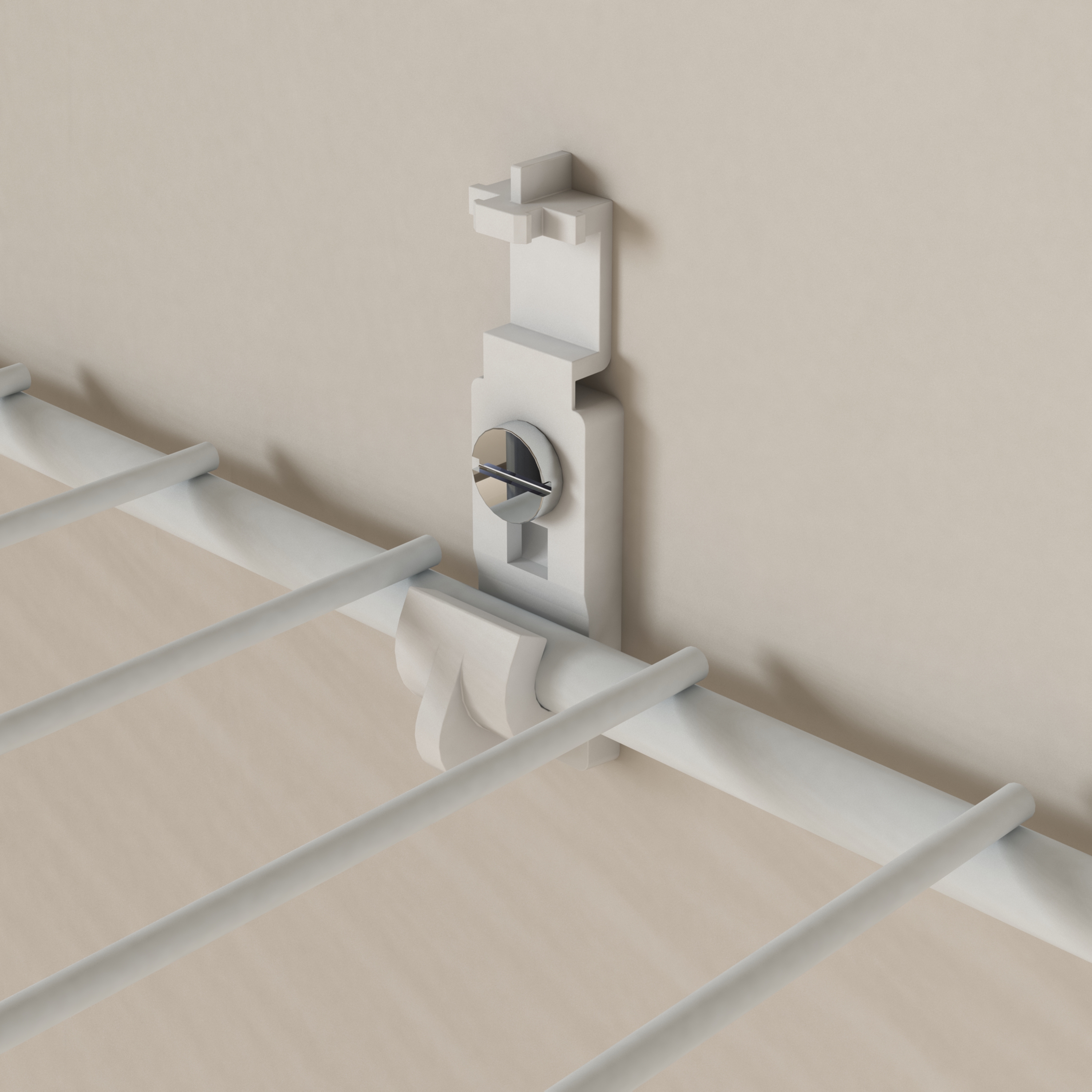 Back Wall Clip with Metal Pin For for Walk in Closet Systems Metal Wire Shelf Closet Organizer Storage Wardrobe