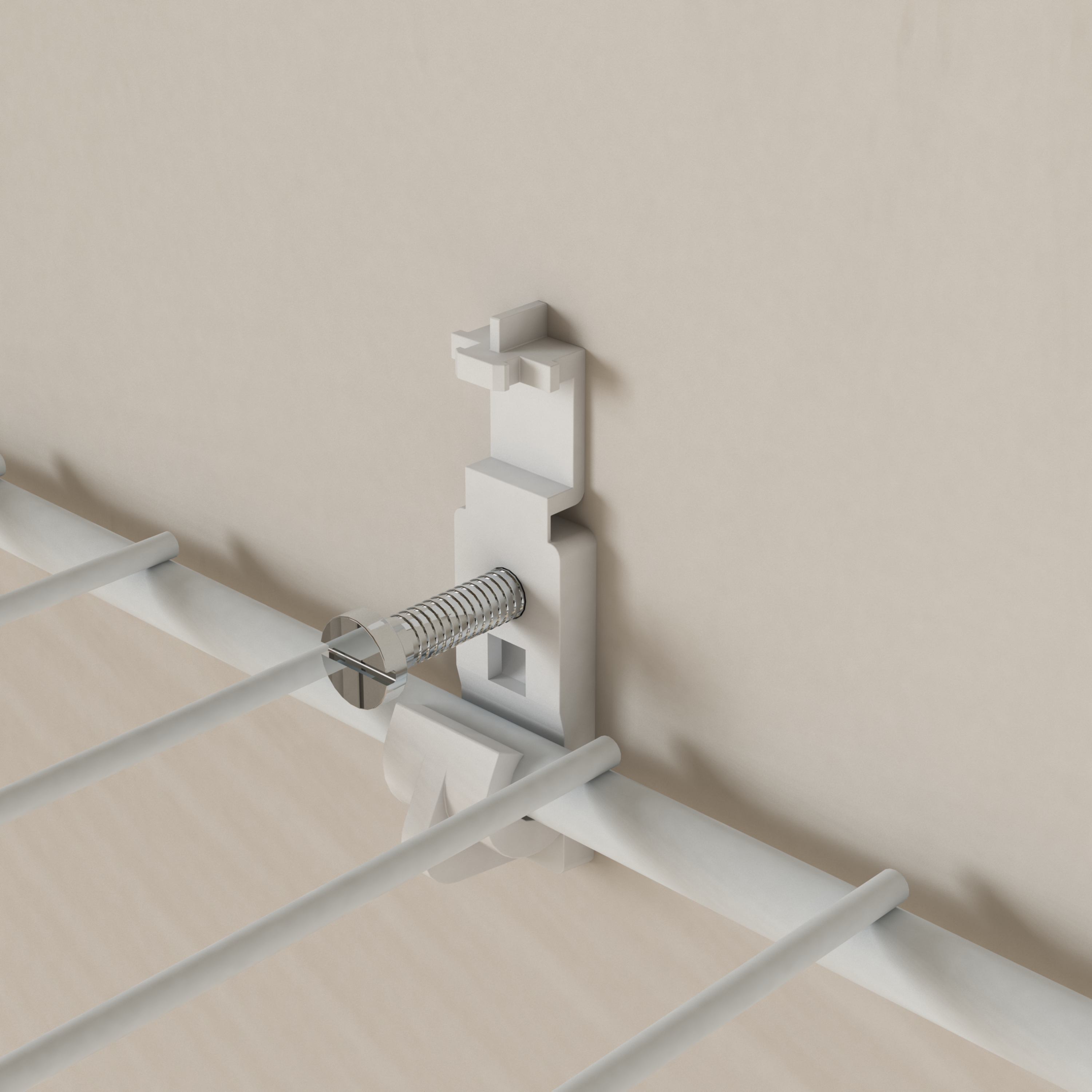 Back Wall Clip with Metal Pin For for Walk in Closet Systems Metal Wire Shelf Closet Organizer Storage Wardrobe