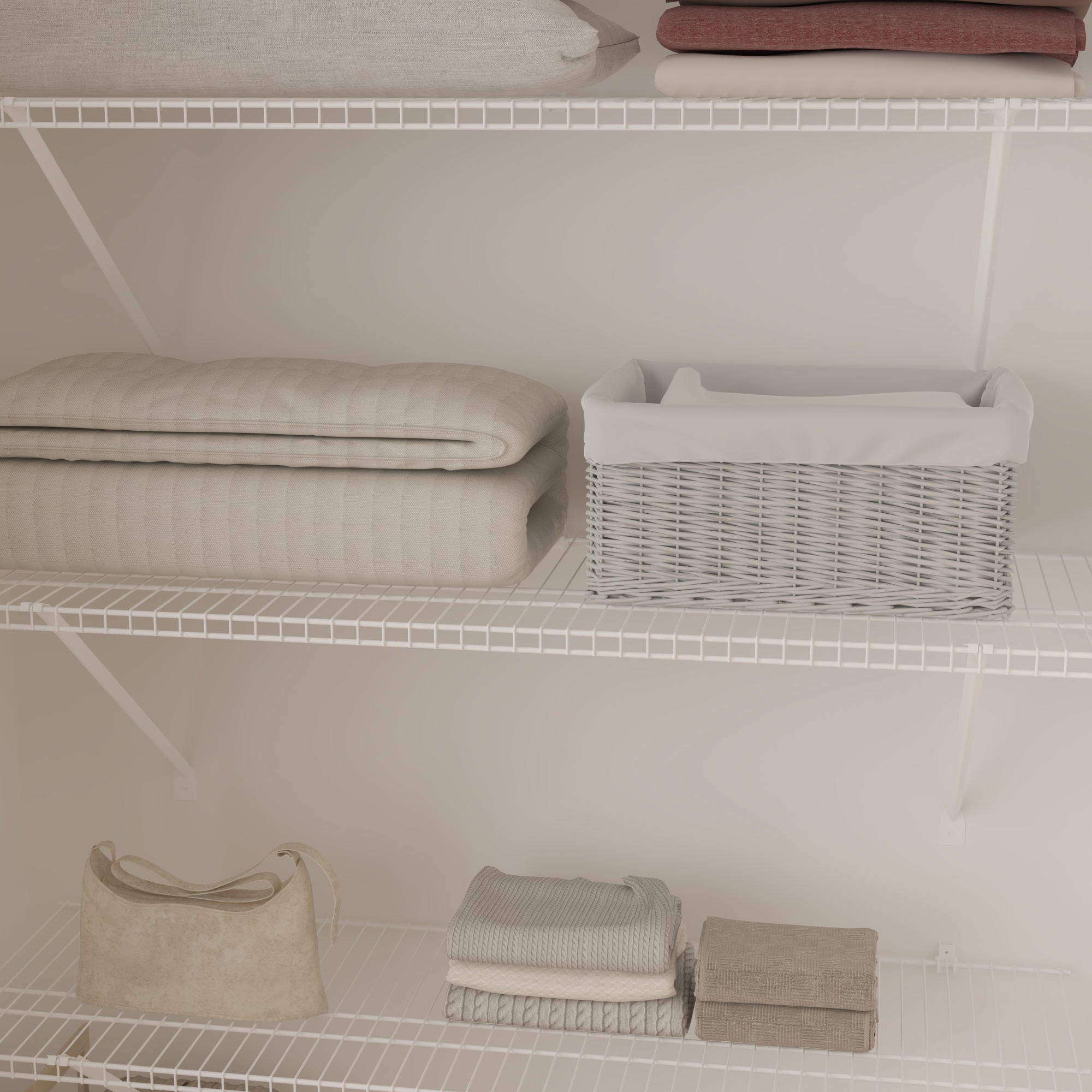 Affordable Walk in Closet Systems Linen Metal Wire Shelf Closet Organizer Storage Wardrobe