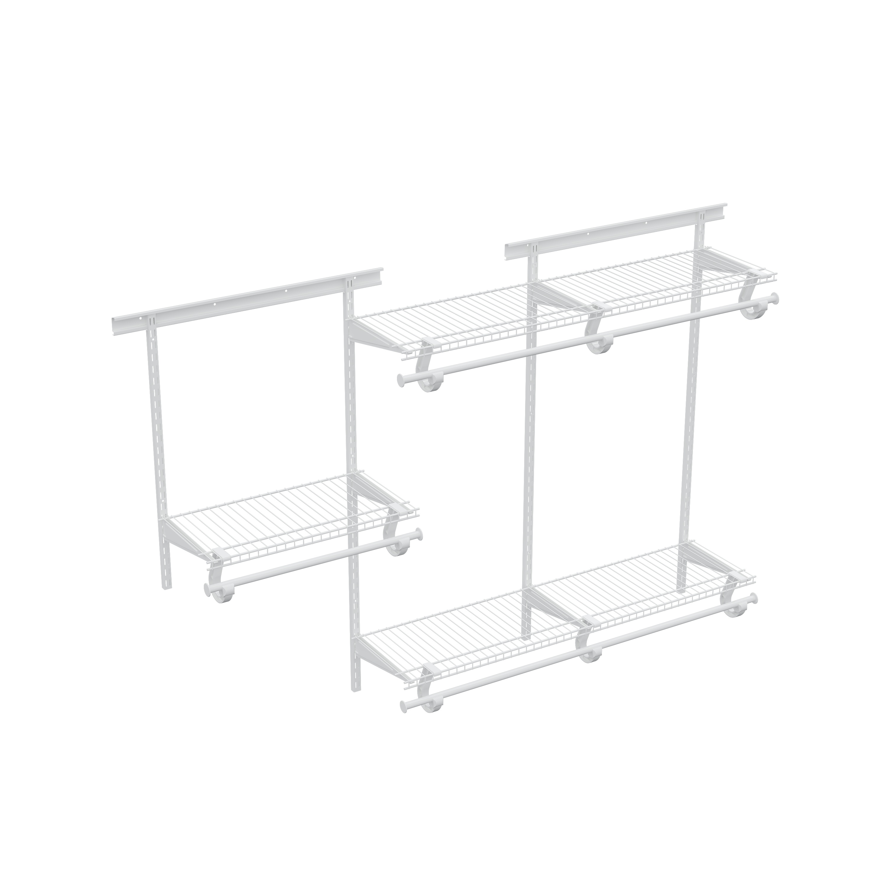 CLOSETART QUT4-6 Affordable Walk in Closet Systems Metal Wire Shelf Closet Organizer Storage Wardrobe