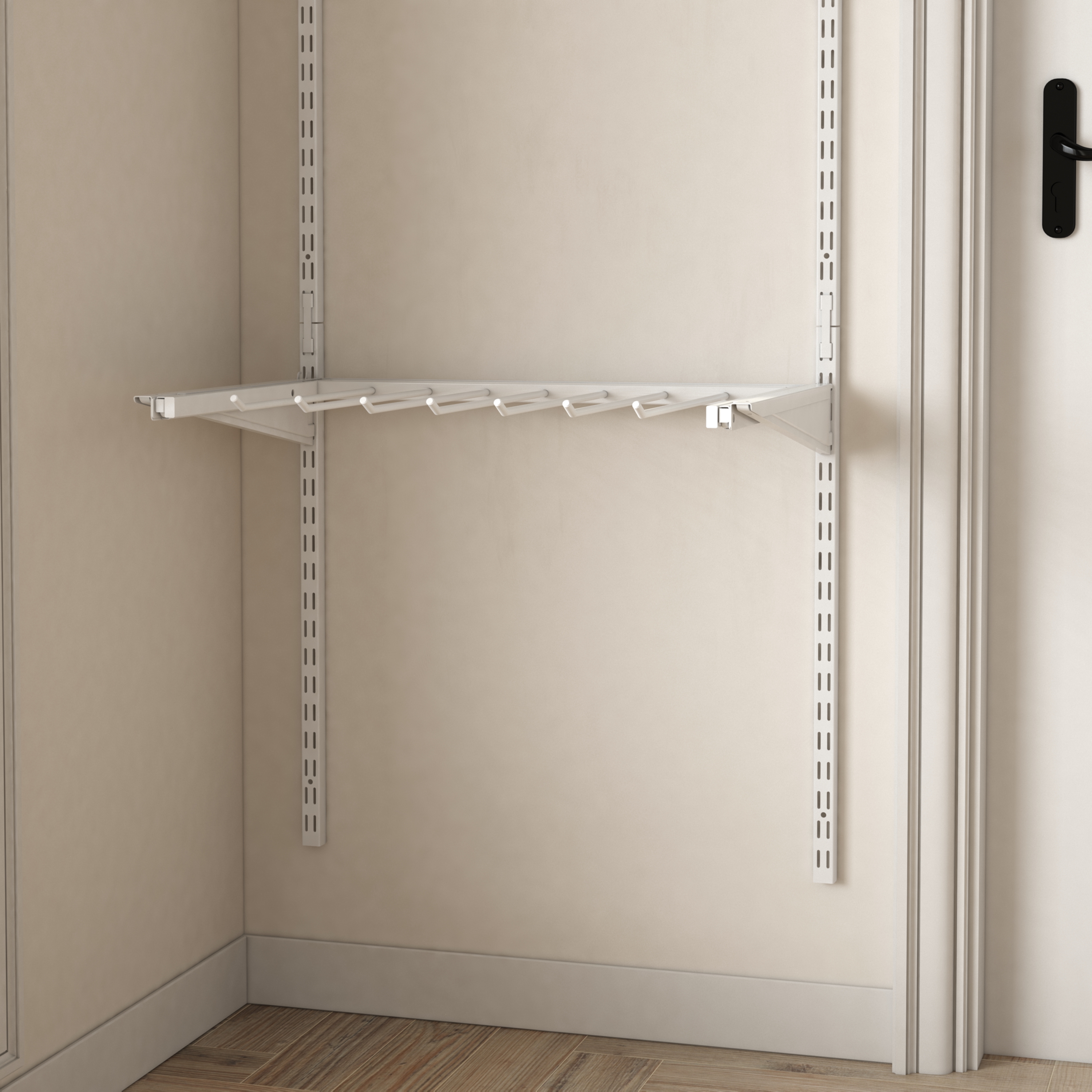 Metal Pants Rack Shelf Closet Organizer Storage Wardrobe