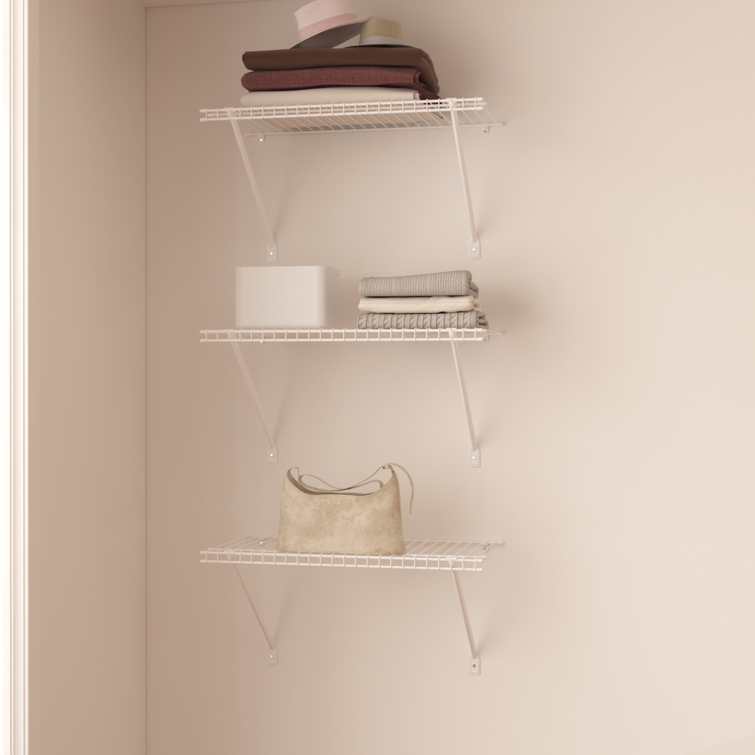 CLOSETART FA212 Metal Wire Shelf Walkin Closet Systems Storage Wardrobe Organizer 2'