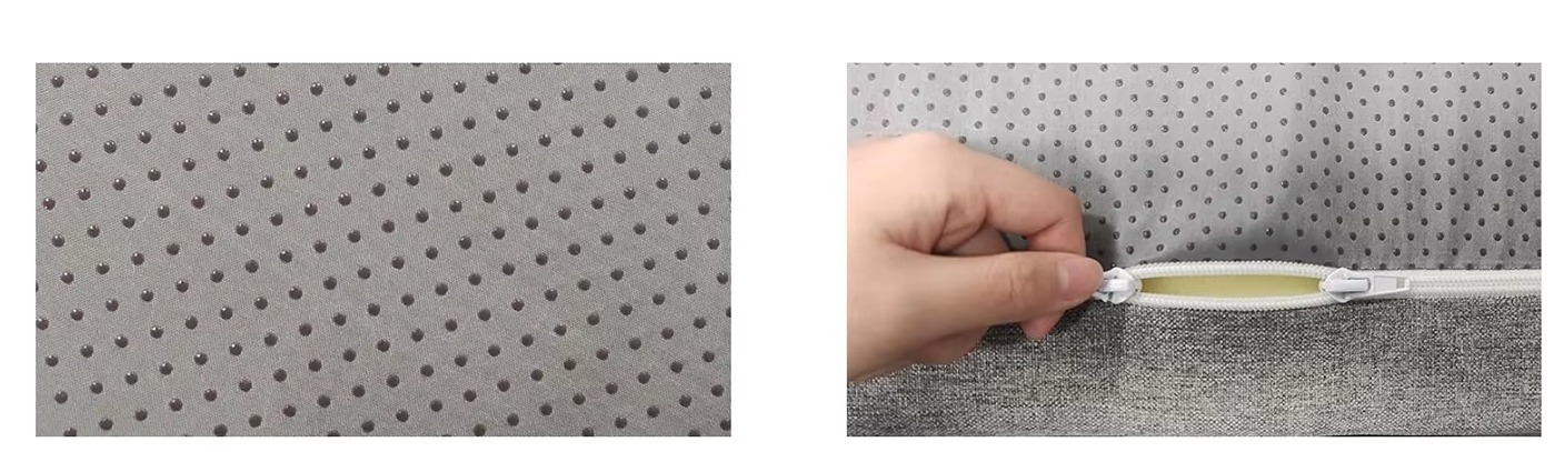 White Grey Color Combination Design Zipper Memory Foam Mattress Cover manufacture