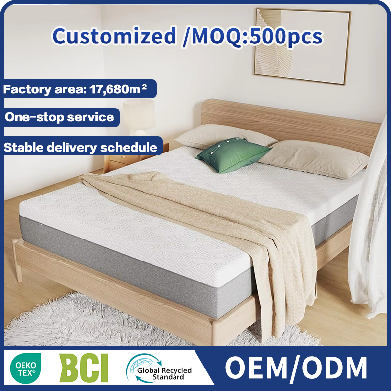 Hautfreundliche 12-Zoll-Queen-Size-Polyester-Matratzenauflage aus Gel-Memory-Schaum mit Reißverschluss