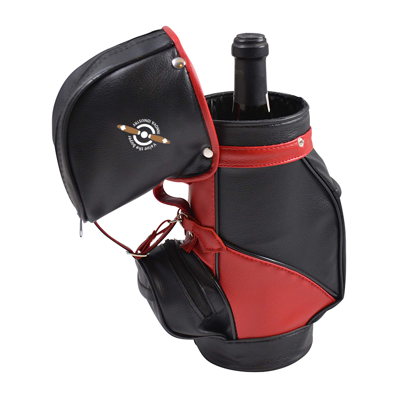 Handgefertigter multifunktionaler Einflaschen-Weintransporteur, Golftasche