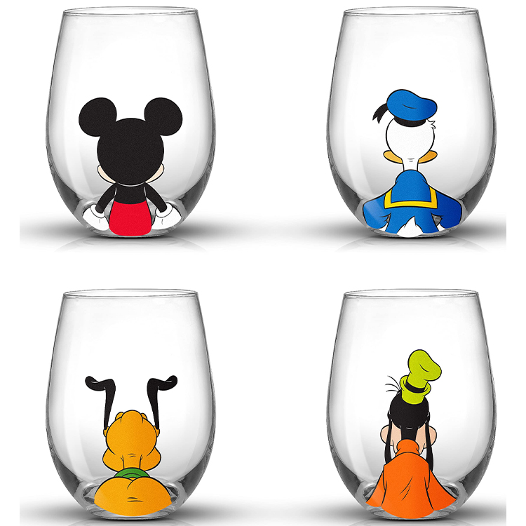 Disney Mickey Mouse Set stiellose Weingläser mit Geschenkbox
