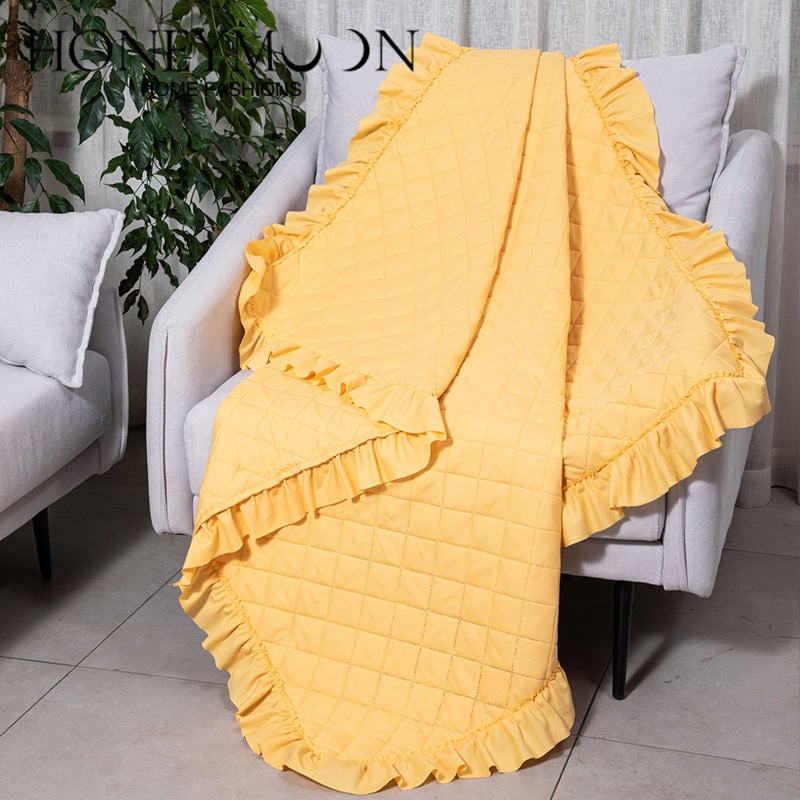 Honeymoon Summer Blanket Chunky Kids Polyester Newborns Christmas Throw Queen Size Baby Throw Blanket with Ruffle