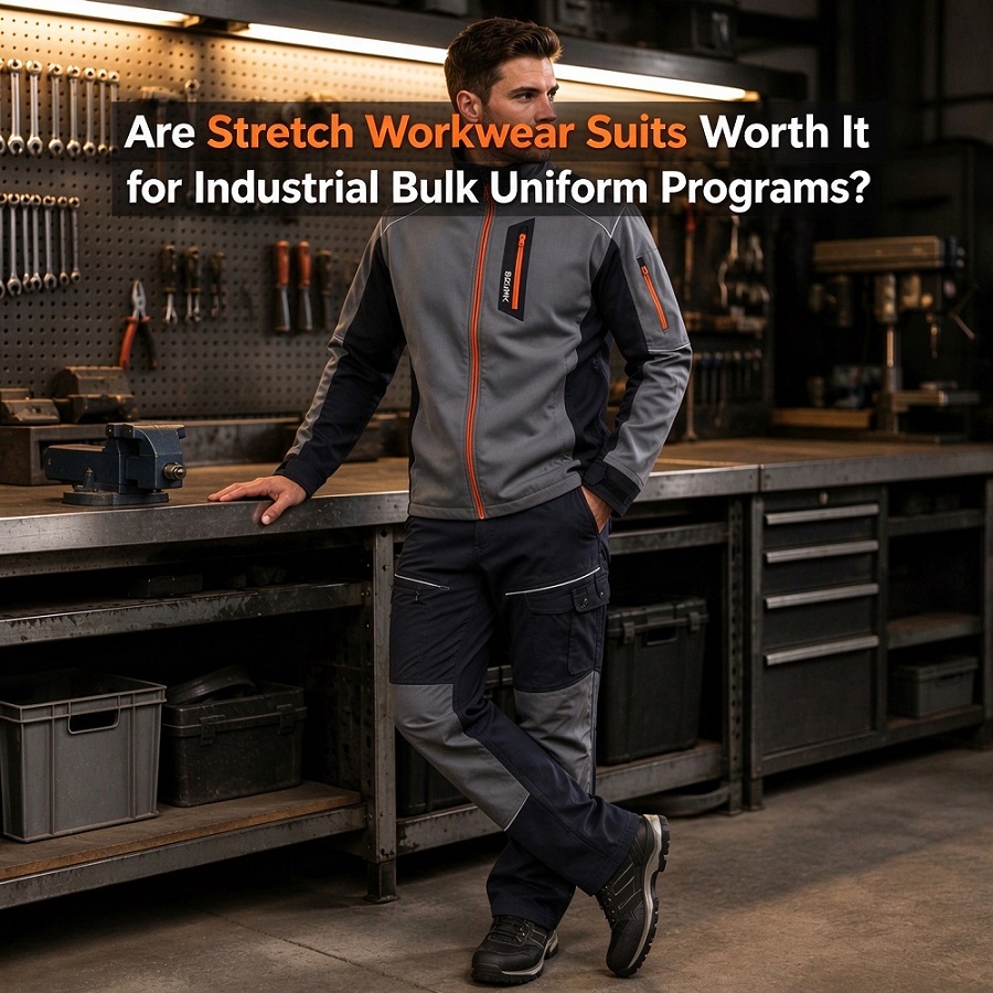 Are Stretch Workwear Suits Worth It for Industrial Bulk Uniform Programs?