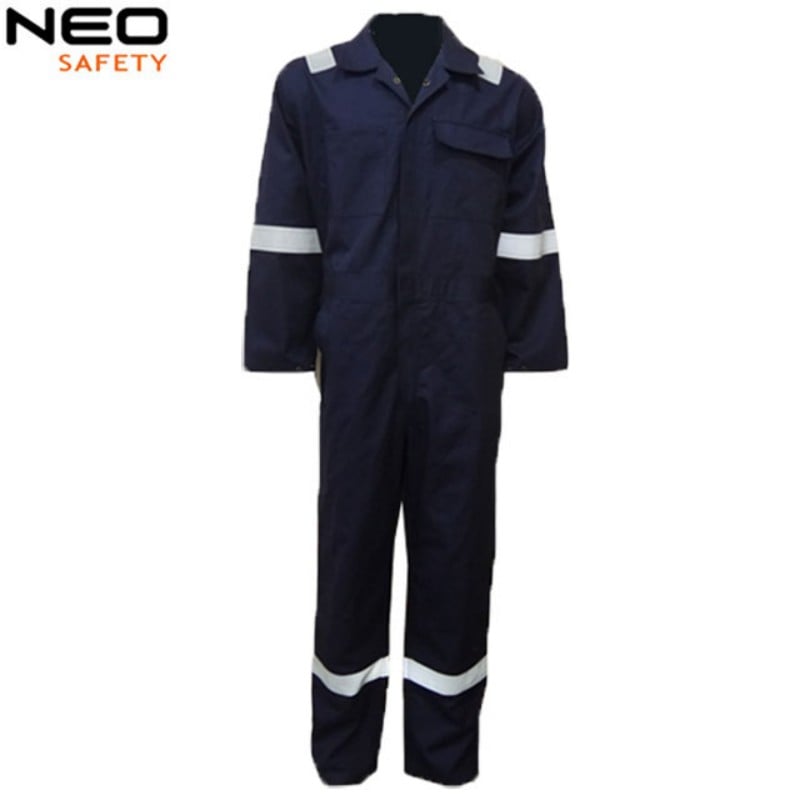 WH110  Fire Resistant Cotton Fluorescent with Hivis Class 2 Reflective Tape Coverall Work Clothing Reusable Coverall Construction Wear Factory Work Uniform