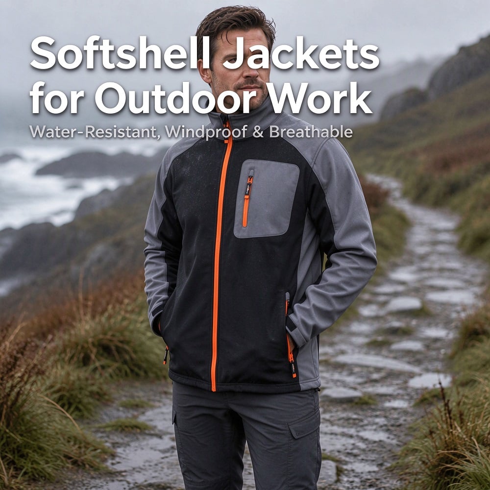 Softshell Jackets for Outdoor Work: Water-Resistant, Windproof & Breathable