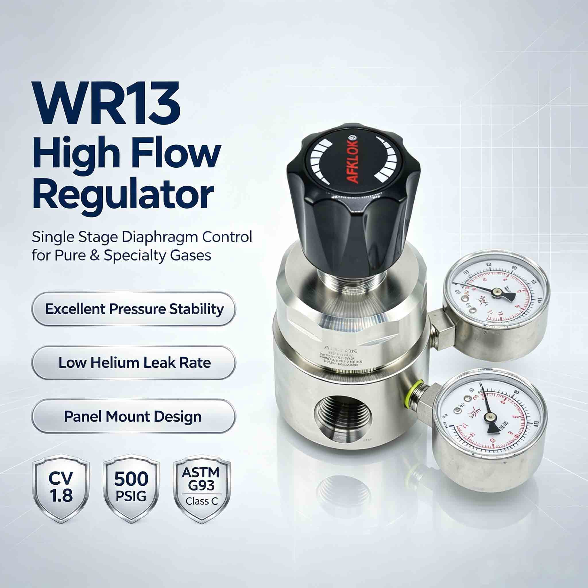 R13 Stainless Steel High Pressure Nitrogen/Argon/ammonia/helium Pressure Reducing Valve
