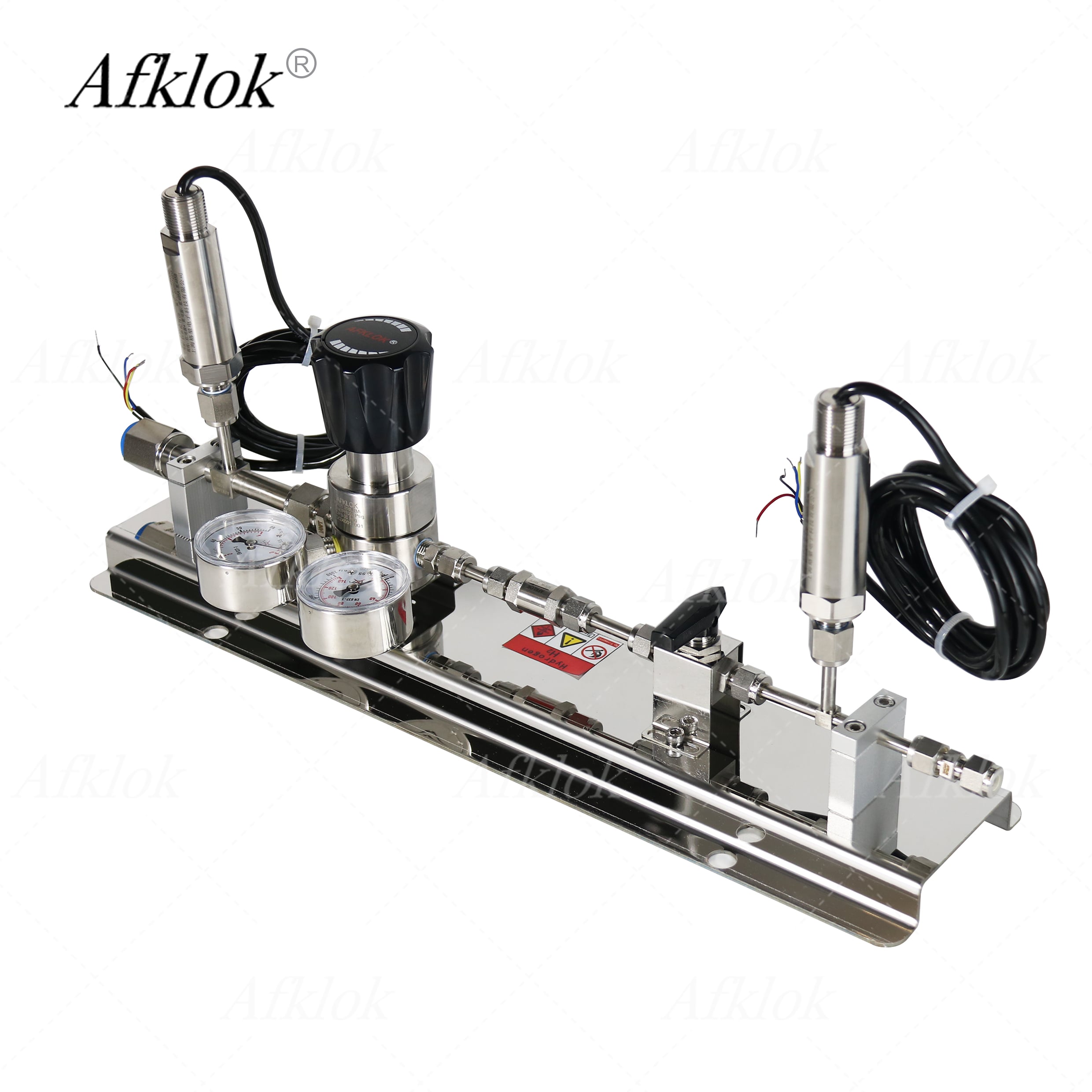 Gas Control Panel, 316L SS Manifold System  with 4-20mA Explosion-Proof Pressure Transmitter (0-60psi and 0-2000psi) | Brand AFKLOK