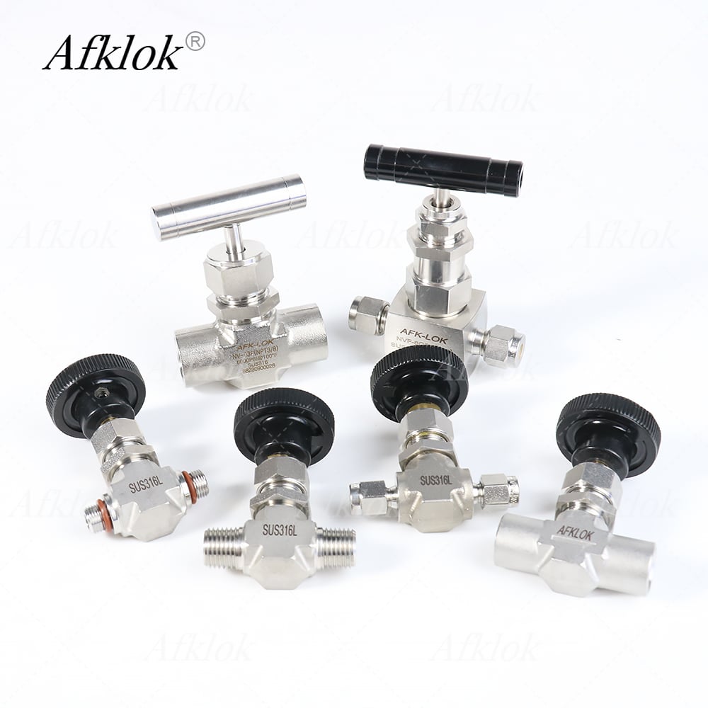 High Precision Needle Valve 1/8 1/4 3/8 1/2in Male Female Ferrule 3000psi 6000psi SS316L for Accurate Flow Control ISO Certified