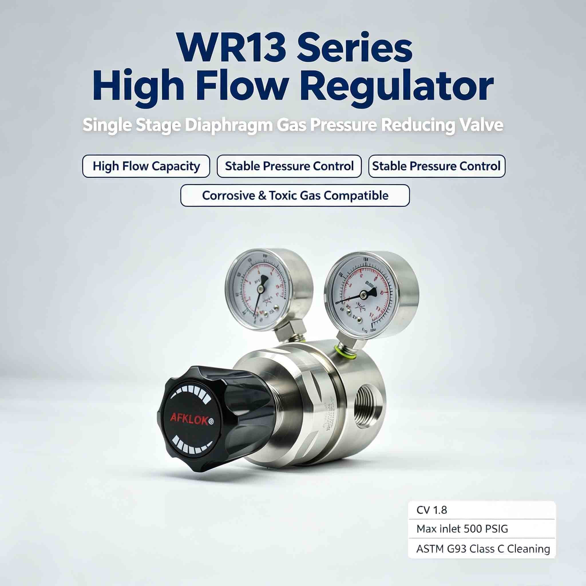 R13 Stainless Steel High Pressure Nitrogen/Argon/ammonia/helium Pressure Reducing Valve