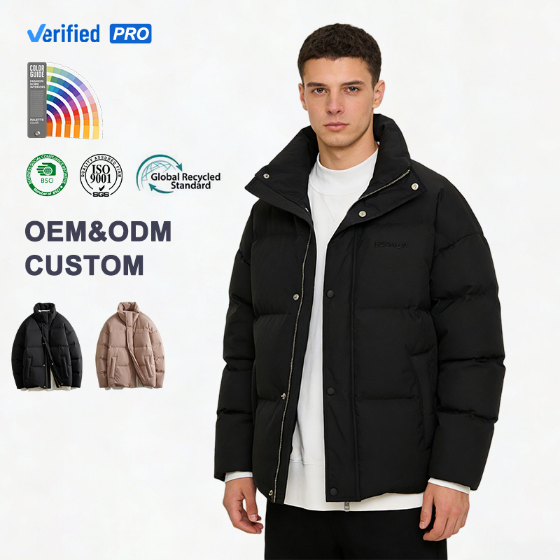 Giacca trapuntata da uomo antivento e riscaldata, di alta moda, personalizzabile con logo OEM