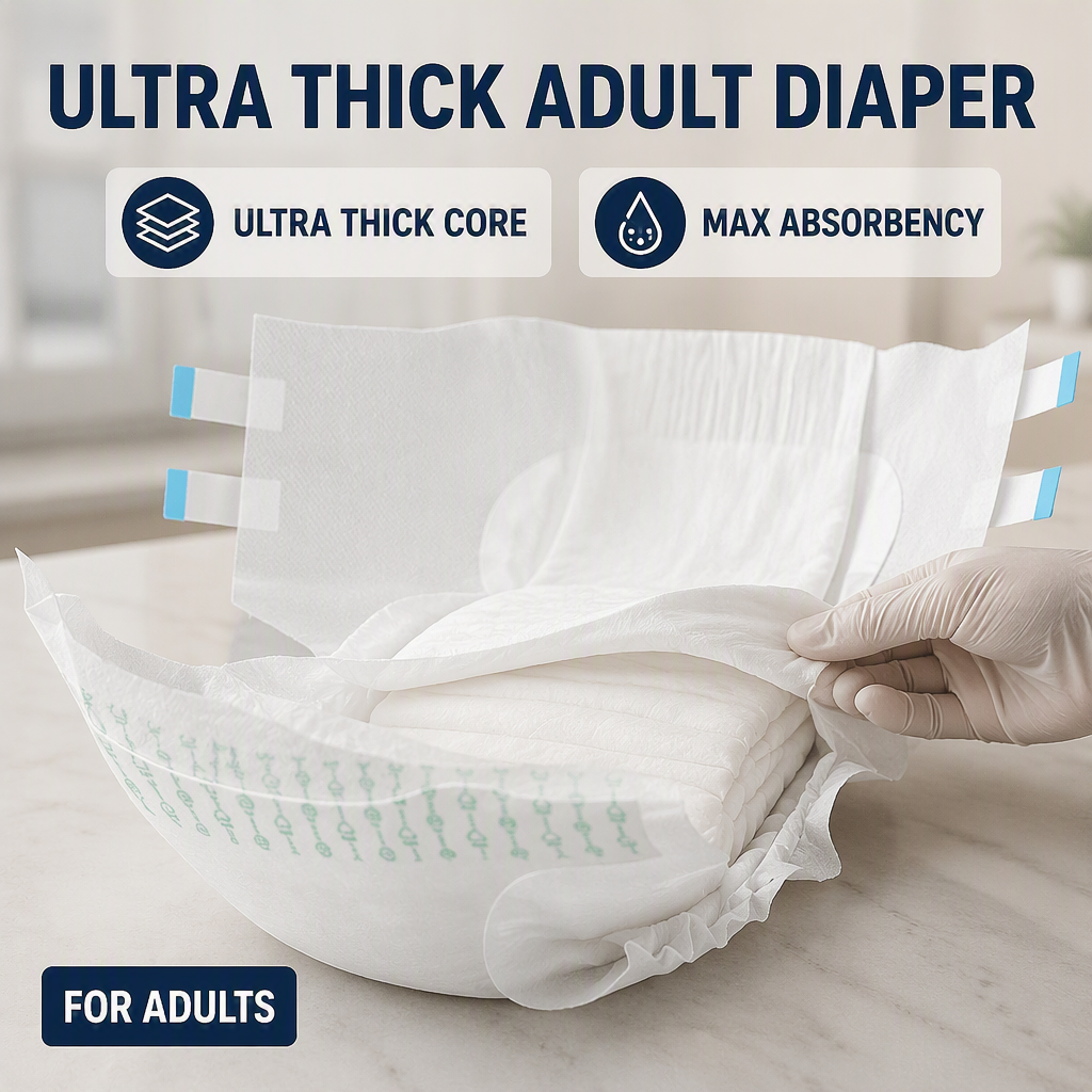 Material Advantages of Ultra Thick Adult Diapers for Comfor