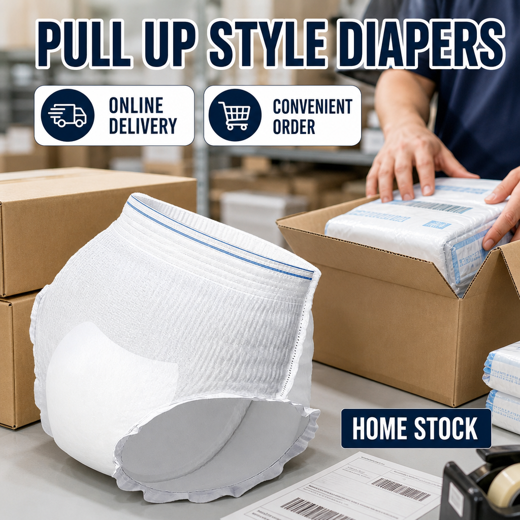 Installation Guidance for Pull Up Style Diapers in Various Settings