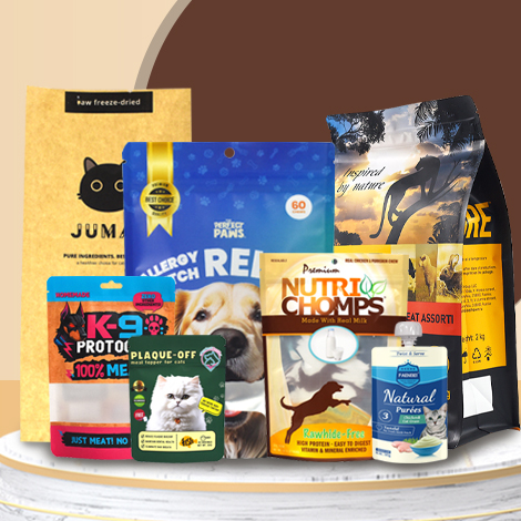 Sacs personnalisés pour aliments pour animaux de compagnie et friandises pour chiens