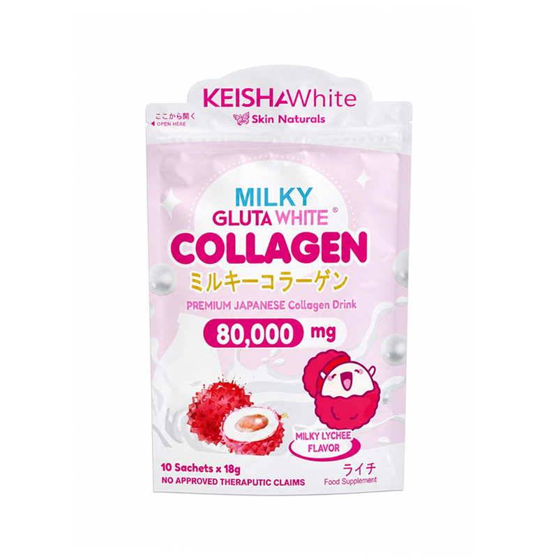 Sachet debout métallisé pour usage alimentaire – Emballage de poudre de collagène, 18 g × 10 bâtonnets, finition brillante