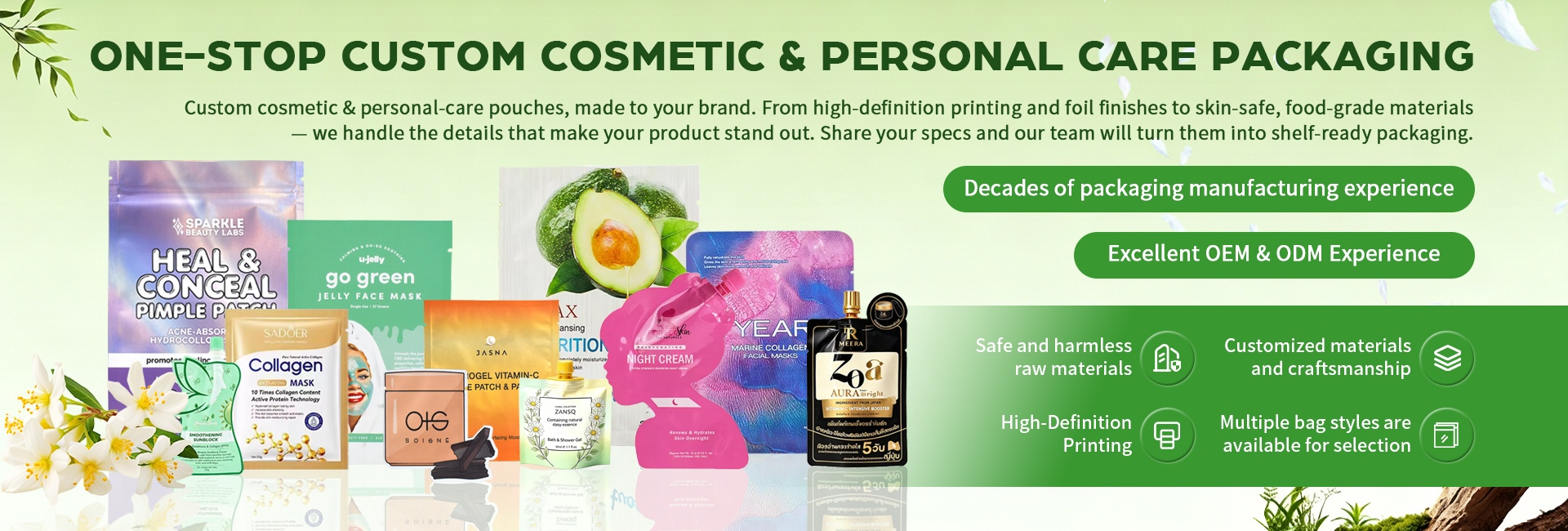 Custom Cosmetic & Skincare Pouches | QD XTD Plastic