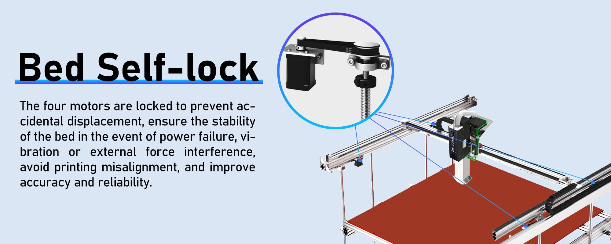 Fast Printing Granular Extruder 3d Printer bed self-lock.jpg
