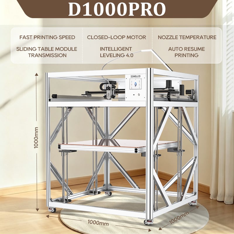 D1000pro Large Format 3d Printer 500mm/s High Speed Precision FDM Industrial Models Printer 