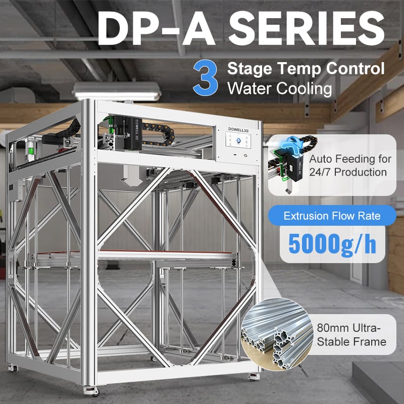 DP-A12-16 FGF Industrial Pellet 3d Printer With Servo Motor Professional Automatic Feeding 3d Granule Printing Machine