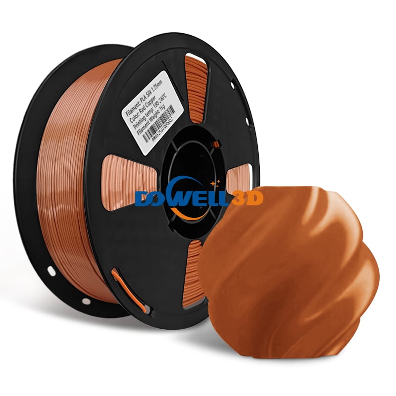 DOWELL High Quality Silk PLA 3d Filament 1.75mm 1kg/Roll Eco Friendly Shiny Silk High Toughness 3d Filament Bubble Free
