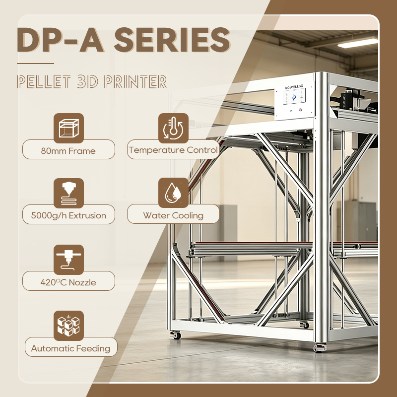 DP-A10-16 Professional FGF Pellet 3d Printer 5000g/h High Flow Extrusion Large Size Functional Prototypes Printer Low Cost