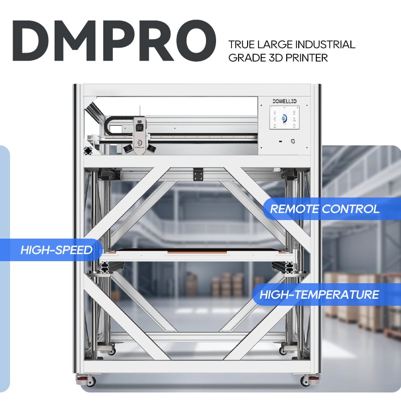 Imprimante 3D Dowell de grande taille, dimensions 1000 × 1600 × 1000 mm, imprimante 3D haute vitesse utilisant du filament PLA, destinée à la conception de prototypes de pièces automobiles