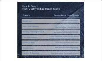 How to select high quality indigo denim for garment production