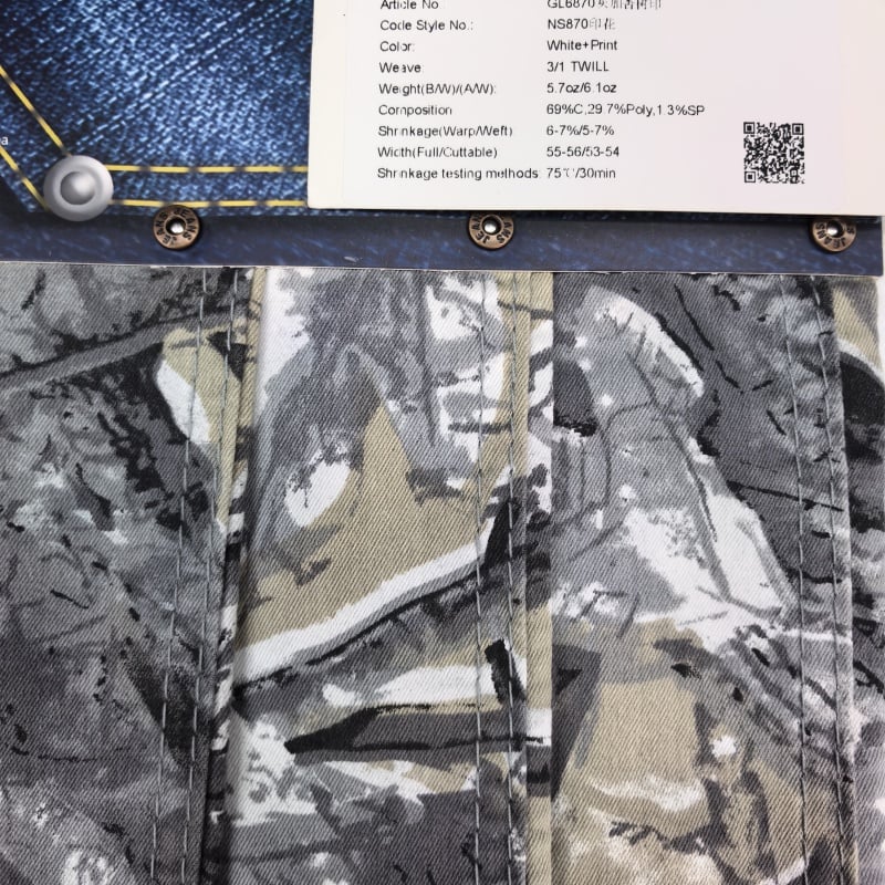Tree Design in White Discharge or Color Printing