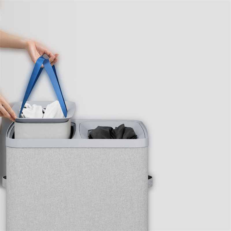 EasySort Slim Duo 80L Laundry Hamper