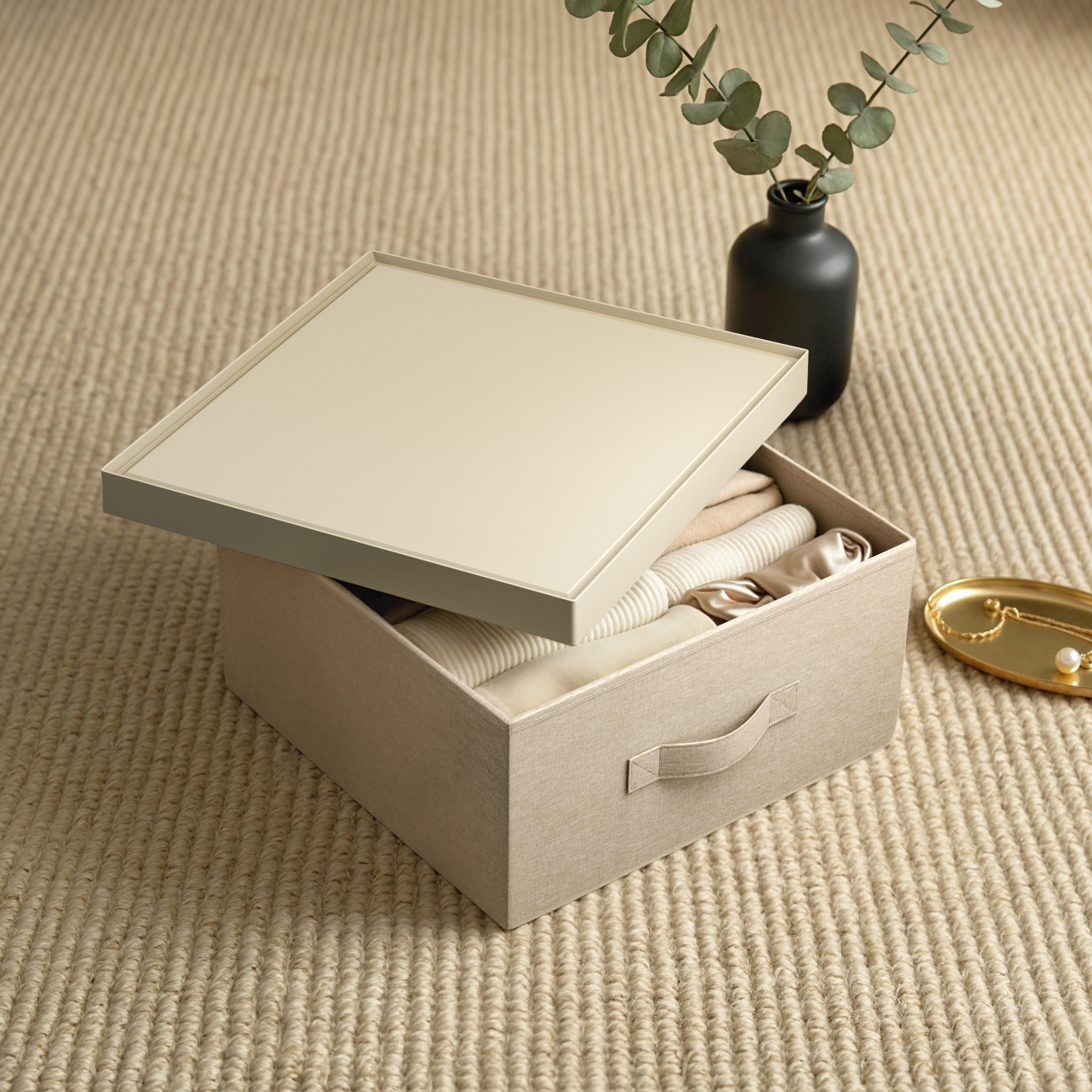 Plastic Lid Foldable Box-S