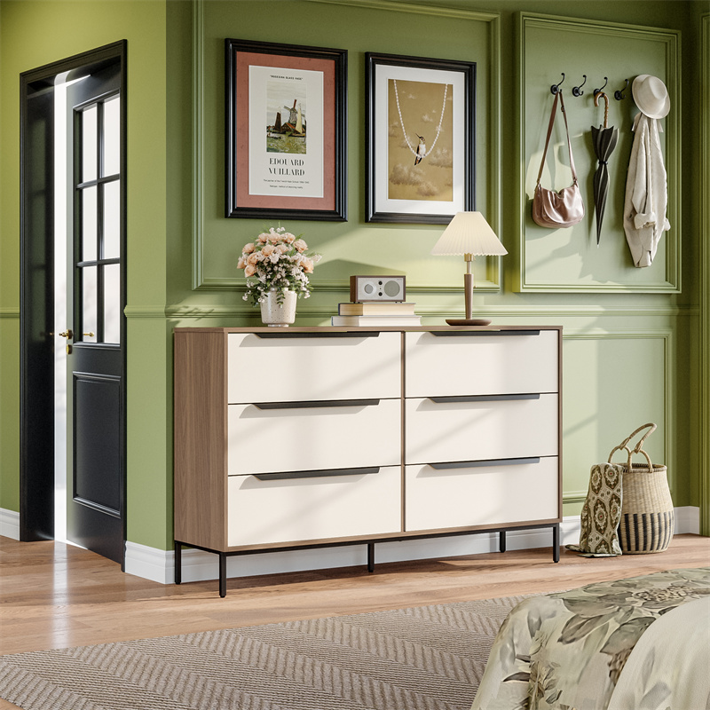 6 Drawer Storage  Dresser Wide 