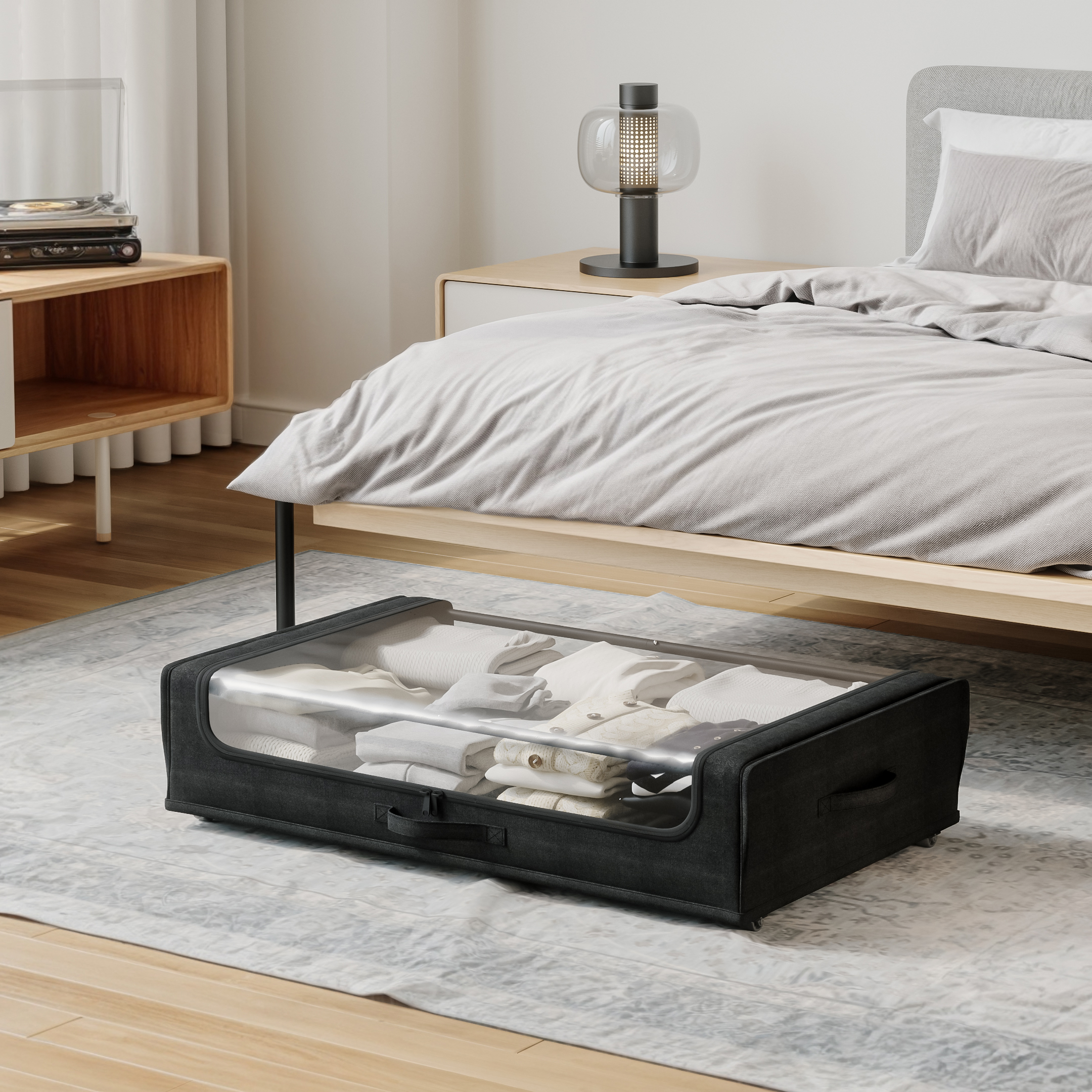 Under Bed Storage Cart with Wheels