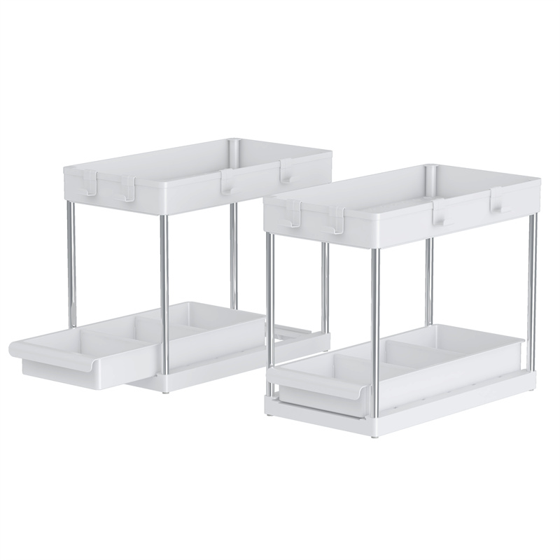 2-Tier Under Sink Organizers with Drawer