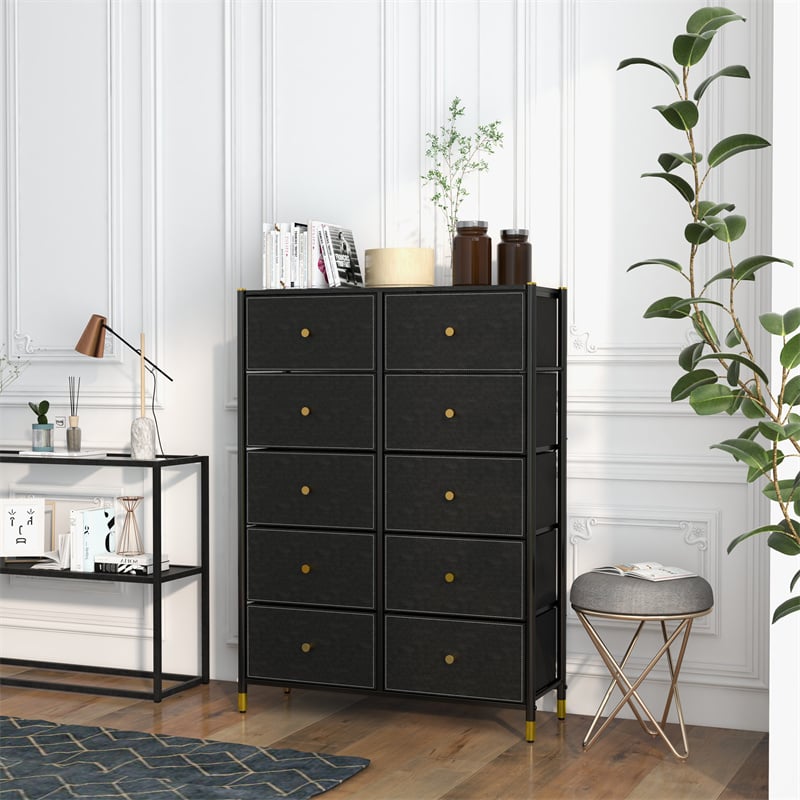 10 Drawer Storage Dresser Wide 
