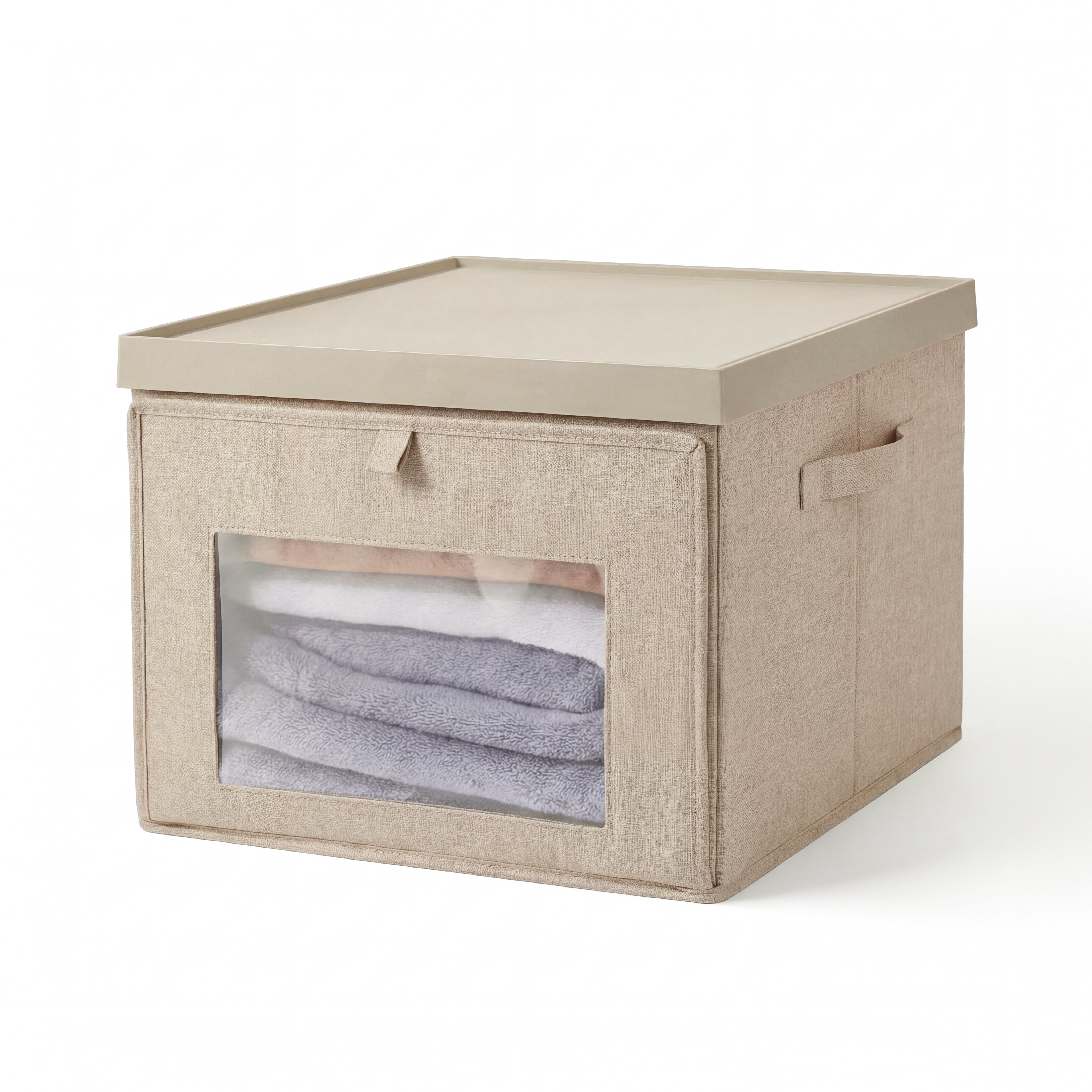 Plastic Lid Front Open Foldable Box-L