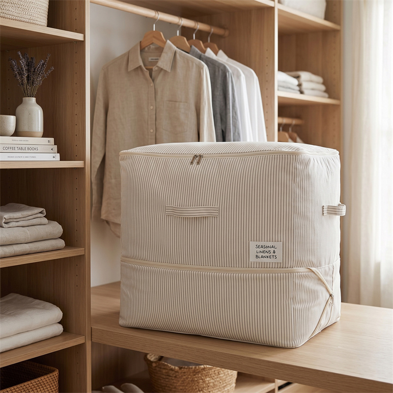 Striped Compression Storage Bag-L