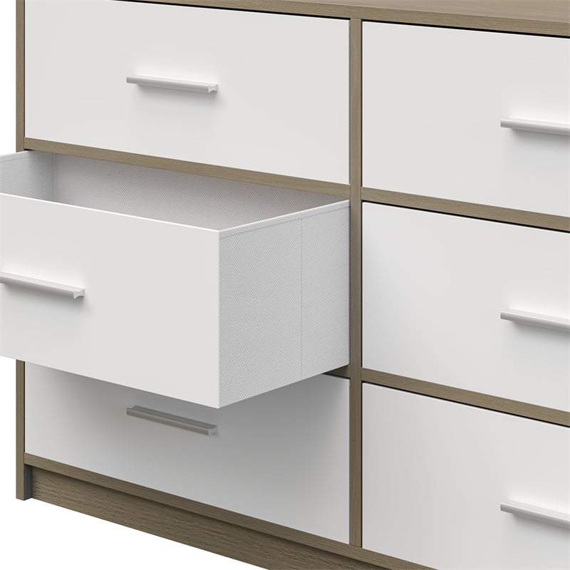 6 Drawer Storage Dresser Wide 
