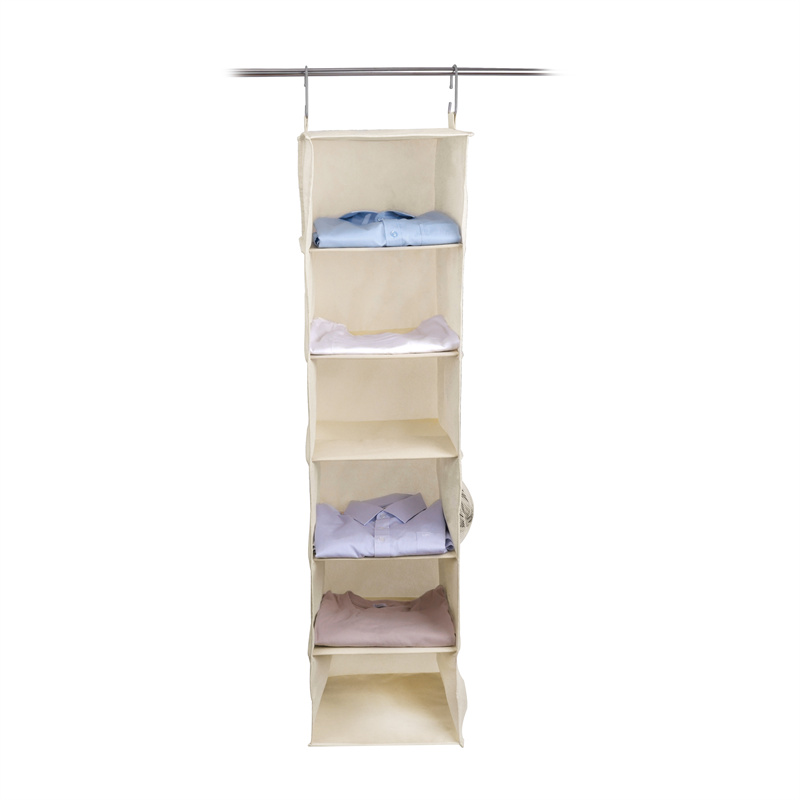 Linen Range Large Hanging 6-Shelf Organizer 