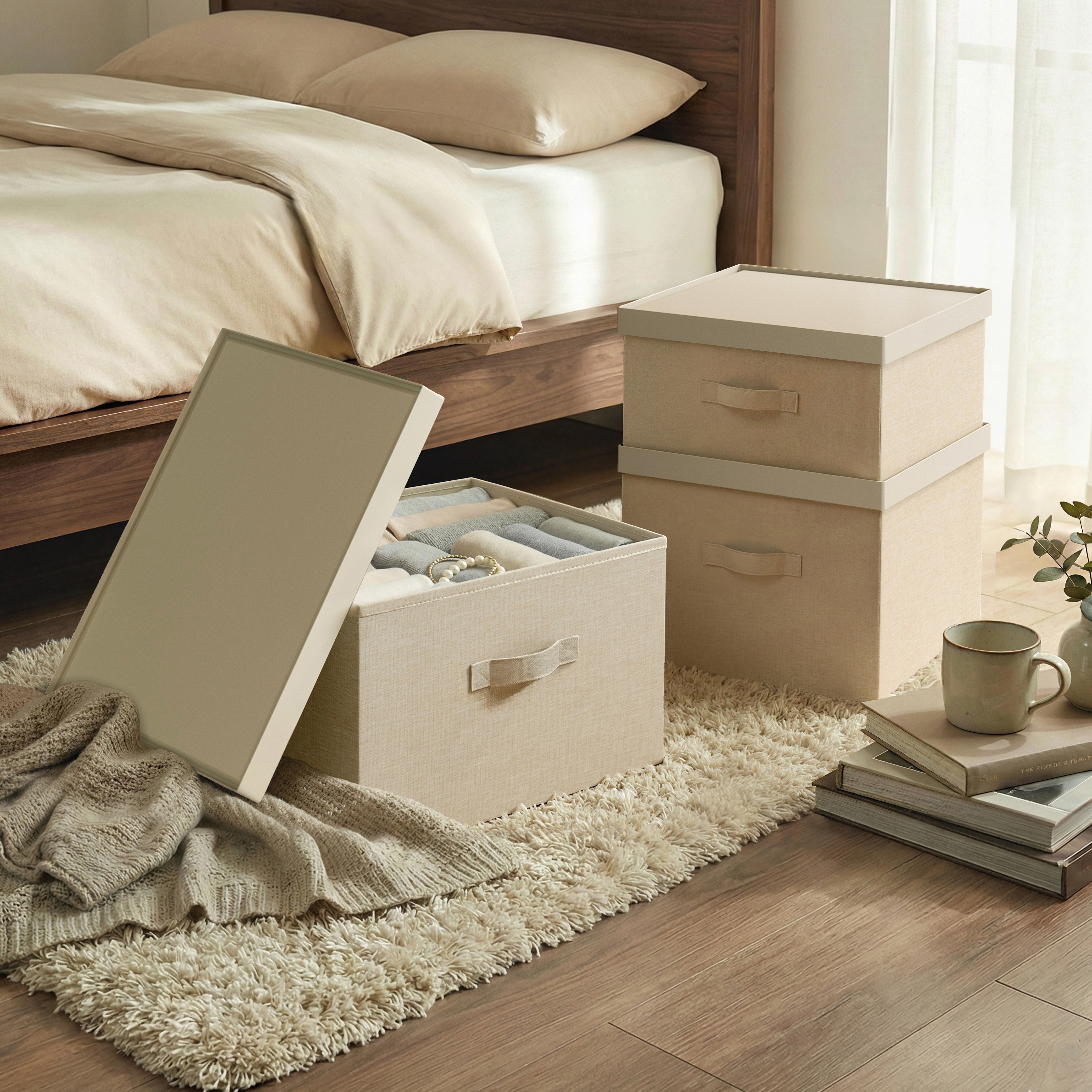 Plastic Lid Foldable Box-M