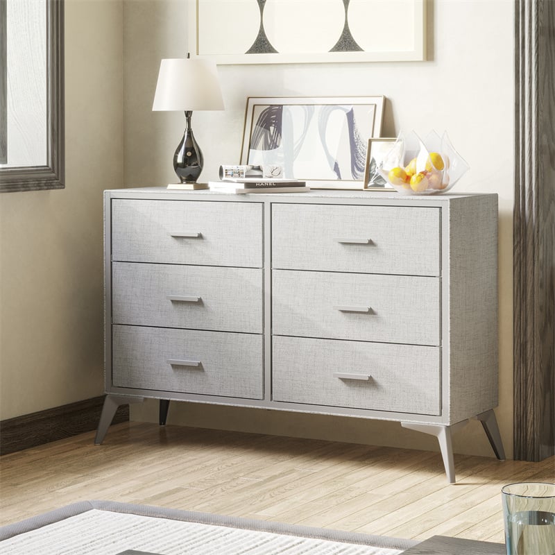6 Drawer Storage Dresser Wide 