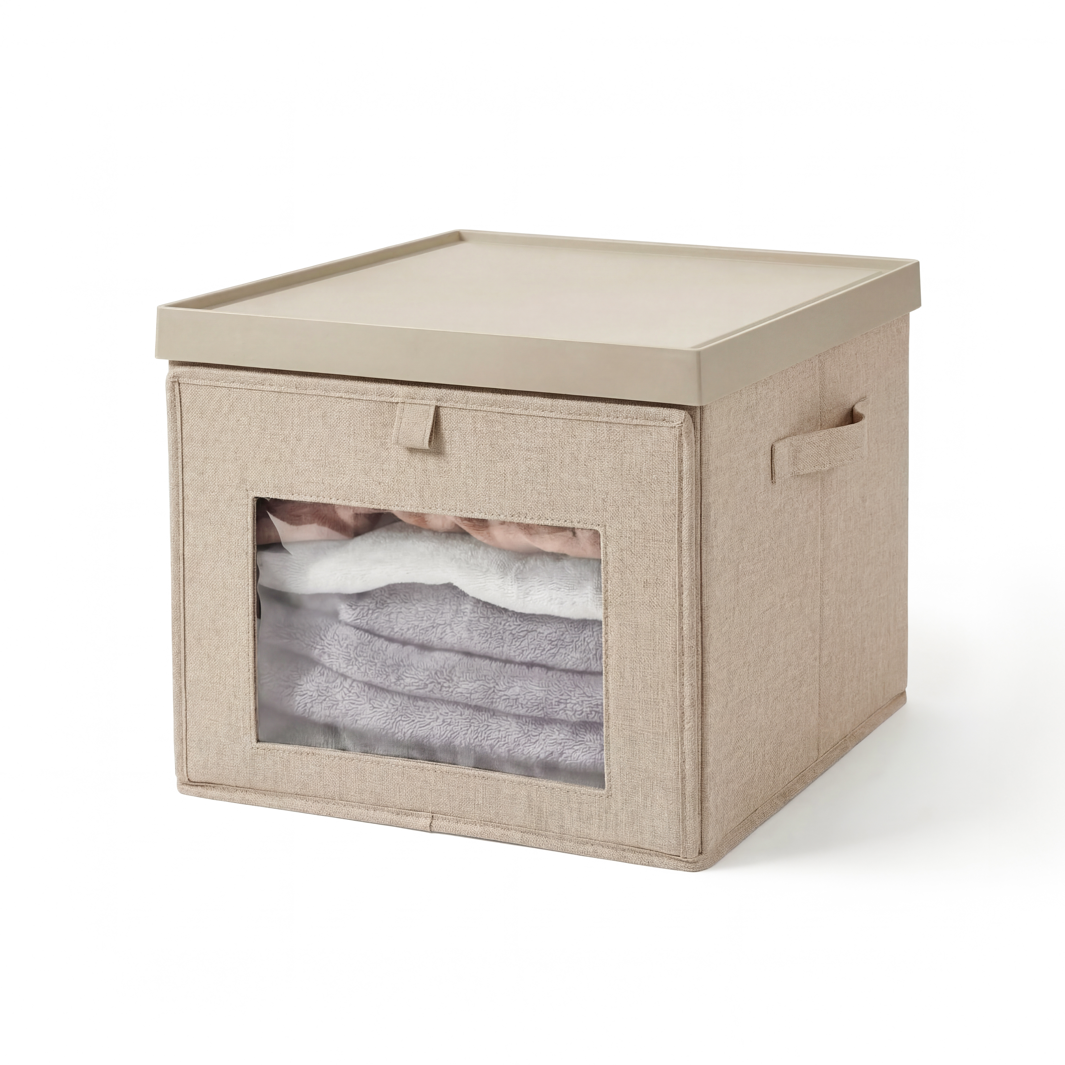 Plastic Lid Front Open Foldable Box-M