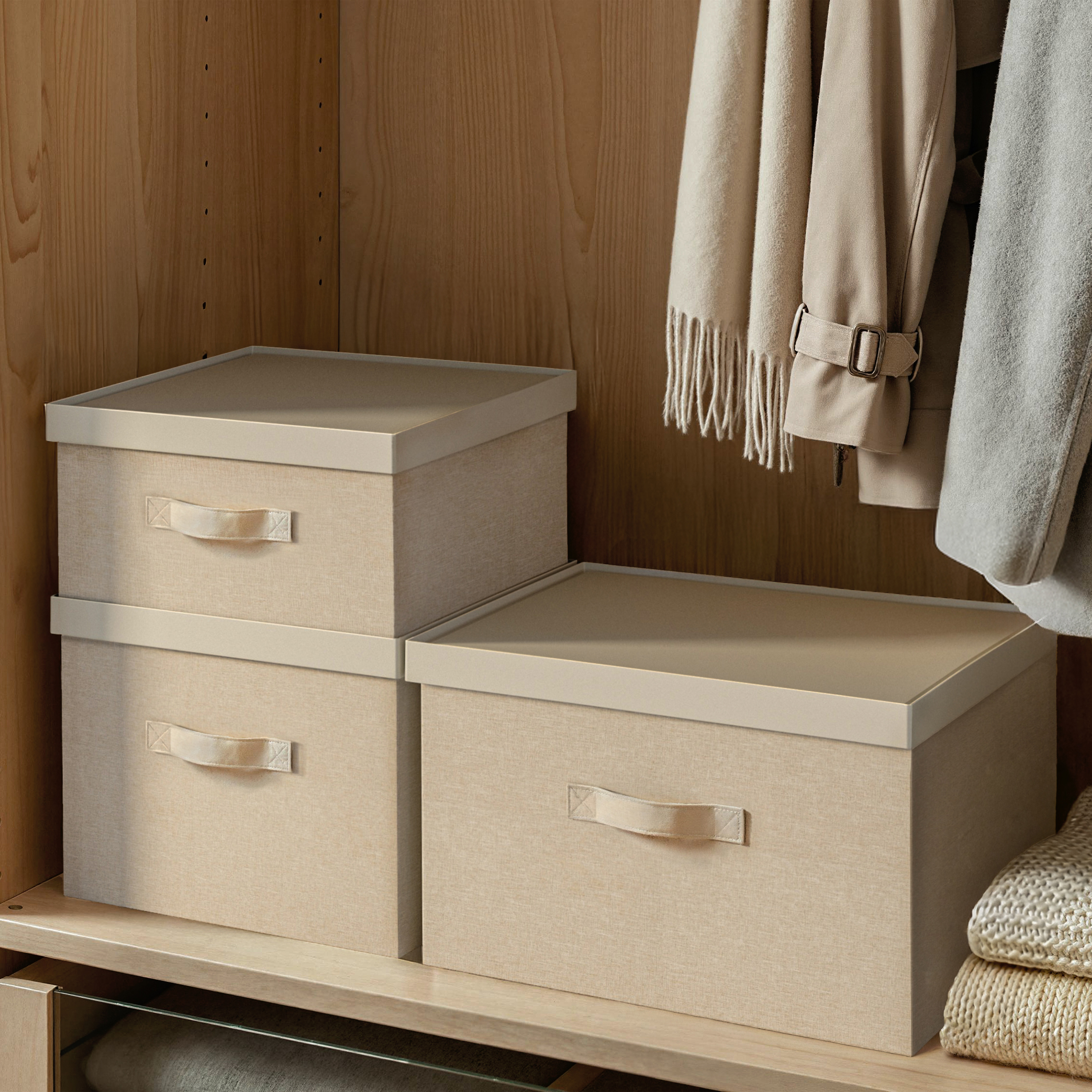 Plastic Lid Foldable Box-L
